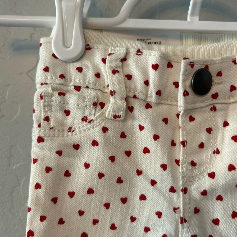 ⭐️Baby Gap heart patterned pull on skinny jeans size 0-3 months NEW